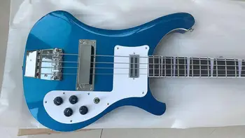 

metallic blue 4003 bass guitar;thru maple neck;free shipping