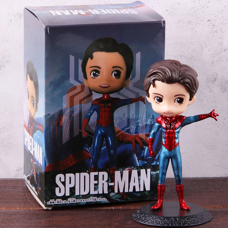 Q Posket игрушка Человек-паук Питер Паркер ПВХ Marvel Legends Человек-паук фигурка Коллекционная модель игрушки