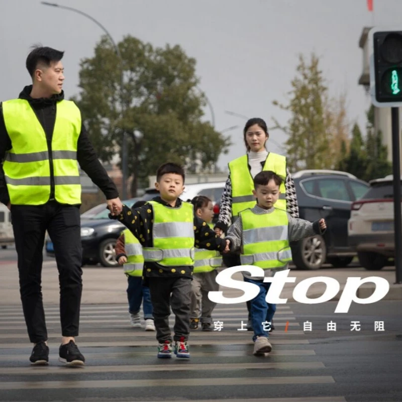 Children High Visibility Reflective Safety Vest Clothing Reflective Gear for Running, Cycling, Jogging outdoor activities