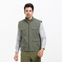 От производителя, Открытый Быстросохнущий сетчатый жилет для мужчин с несколькими карманами, для фотосъемки, работы, рыбалки, повседневный летний жилет