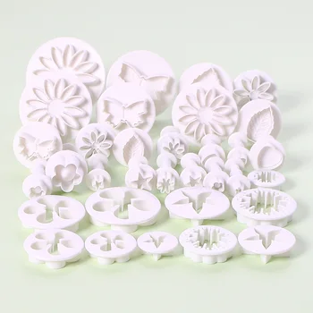 

33pcs Plunger Fondant Cutter Cake Tools Cookie Biscuit Cake Mold Mould Craft DIY 3D Sugarcraft Decorating Tools Flower Set E068