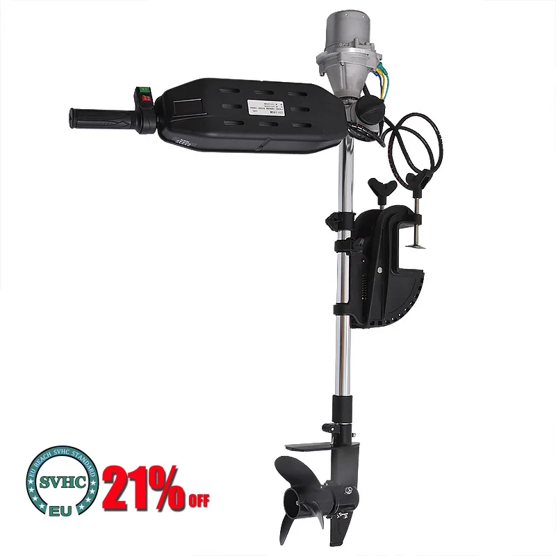 Motore Elettrico Fuoribordo 58LBS (22,8kg Spinta) Per Barca Da Pesca E Gommoni - 12V, 612W, Elica 3 Pale