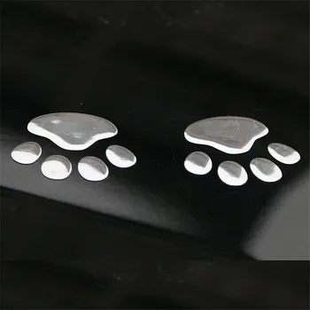 

1 Pair Design Paw Car Sticker 3D Animal Dog Cat Bear Foot Prints Footprint 3M Decal Car Stickers Silver Gold Red car-styling