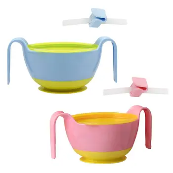 

Baby Training Dishes 3 in 1 Silicone Feeding Bowl Replacement Straw with Suction Cup Food Container Toddler Infant Children Tabl