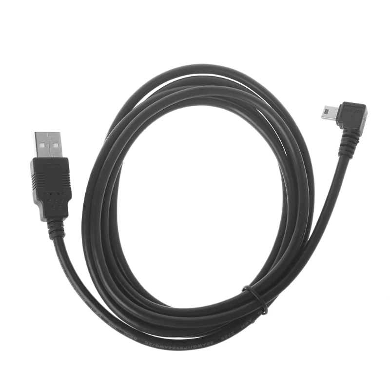 

90 Degree Left/Right Angle USB 2.0 A Male To Mini-B Male 5Pin Data Adapter Cable
