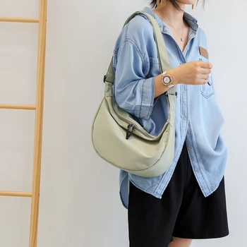 

Youth Ladies Simple Versatile Bag Women Canvas Shoulder Bag Large Capacity Female Simple Hobo Crossbody Handbags