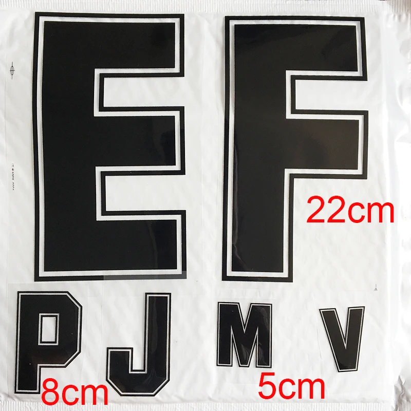 jersey letter patches