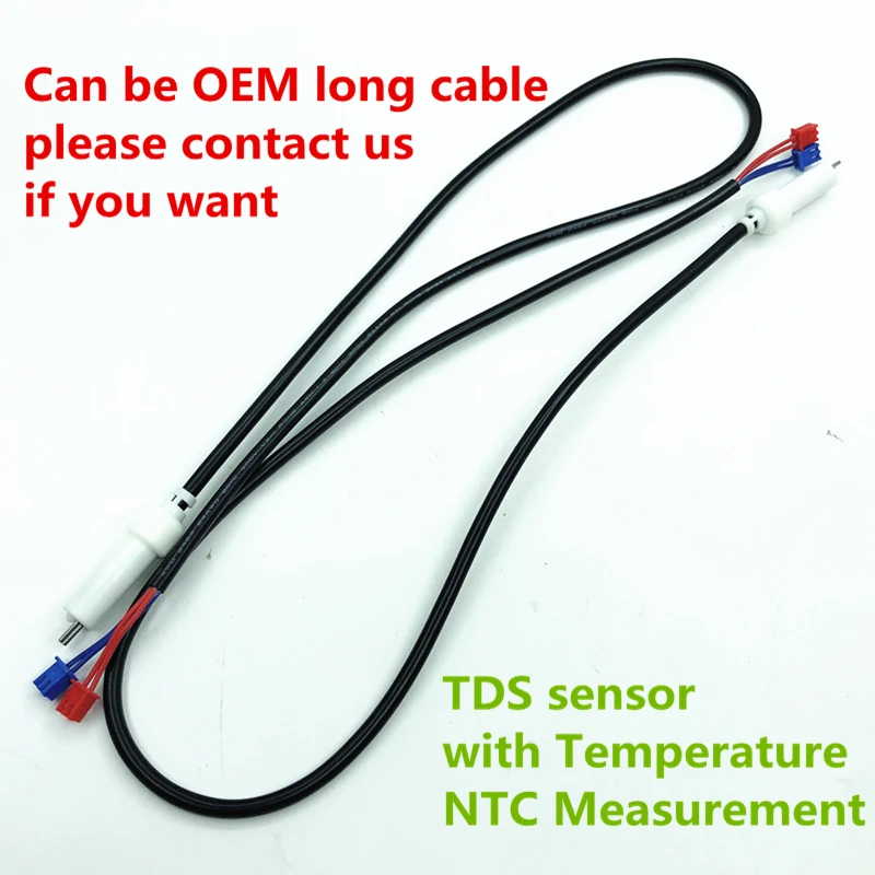 3/8" OD9.5mm TDS conductivity NTC temperature sensor measuring Water quality testing Total Dissolved Solide