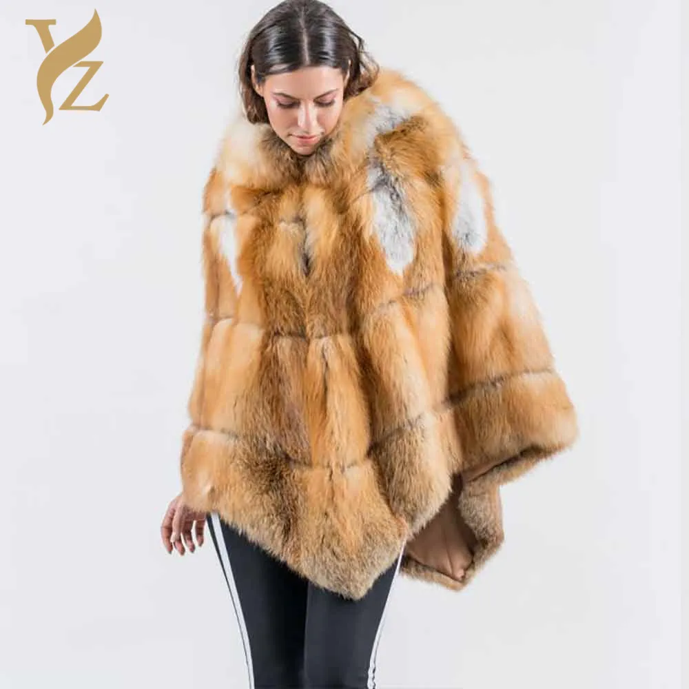 YZ. Меховая шаль из лисьего меха пальто Зимние теплые меховые пальто натуральный мех Природа Лисий мех куртки для женщин верхняя одежда зимние куртки для женщин
