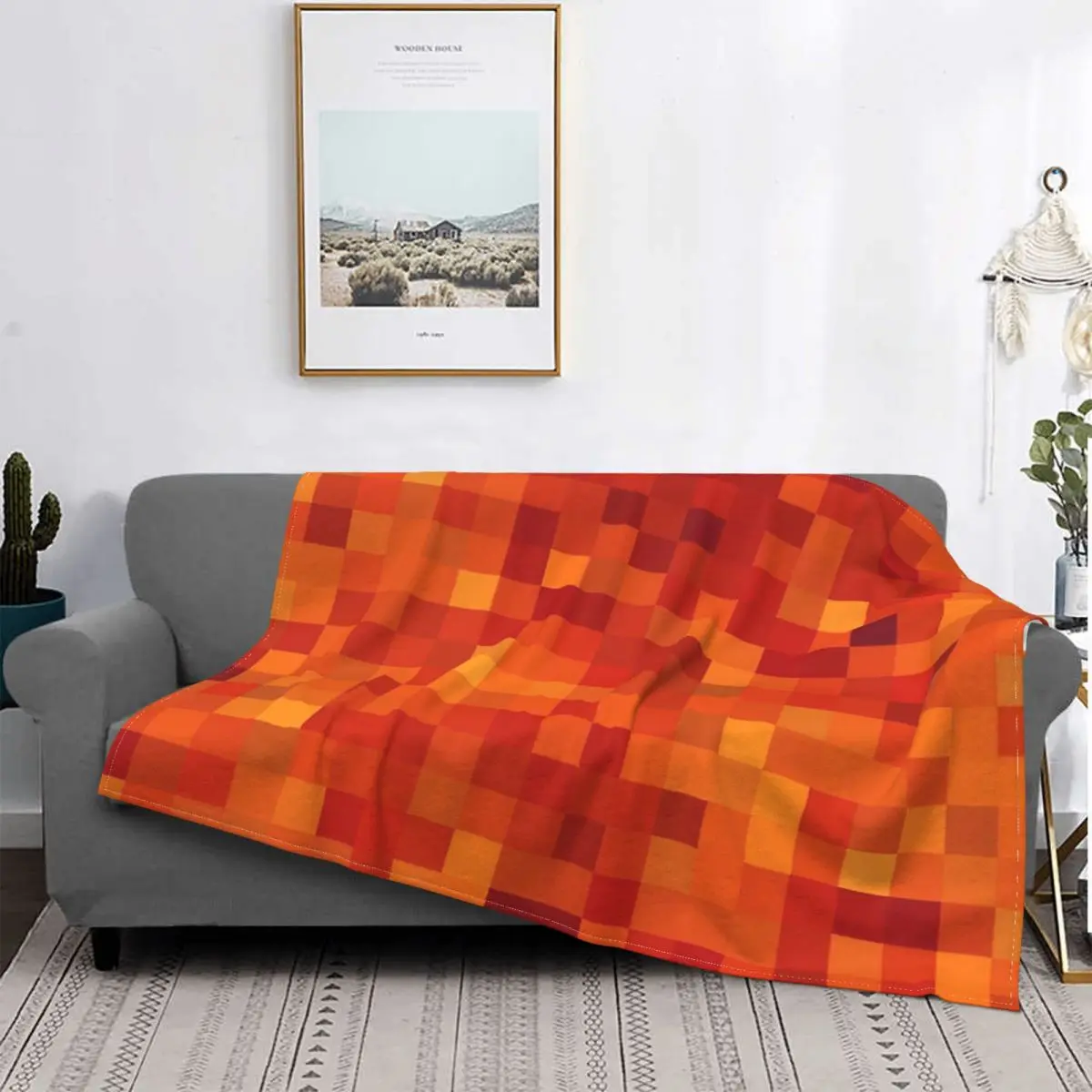Pixelated Magma квадратное одеяло покрывало для кровати плед муслиновое детское Kawaii