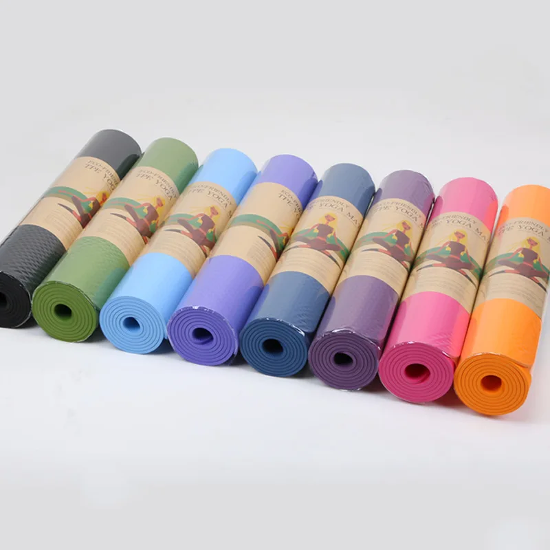 1830 * 610 * 6mm TPE Yoga Mat Double-sided Non-slip Quality Sports Mat Fitness Gym Home Environmentally Friendly Tasteless Mat