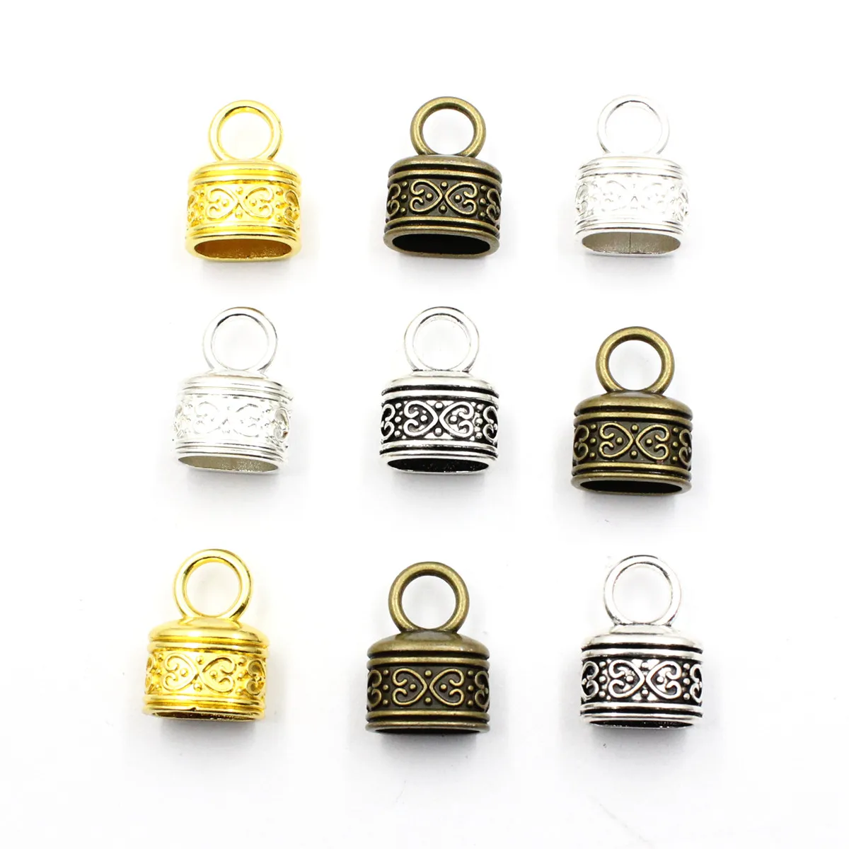 200pcs Silver Jewelry Findings Kit - Cord End Caps, Clasps, Bails For Necklace & Bracelet Making