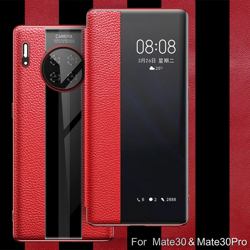 Чехол-книжка из натуральной кожи для Huawei mate 30 pro mate30 mate20pro mate20x mate20rs | Мобильные