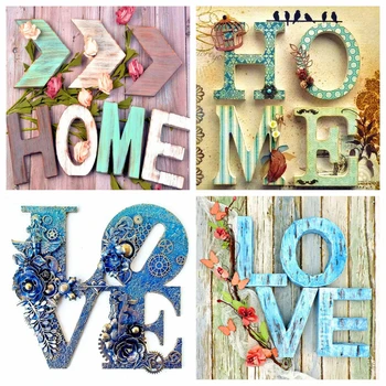 

Huacan Diamond Art Painting 5D DIY Text Handicraft Full Square Diamond Embroidery Home Sweet Craft Kit Decor