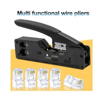

Network Crimper Cable Stripping Plier Stripper Multifunctional 5/6/7 Types of Crystal Head Universal Crimping Tools