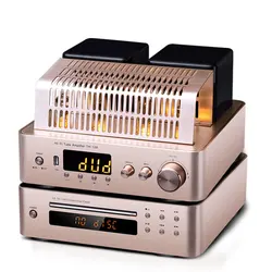 TH 128 de alta potência lossless tubo amplificador de alta fidelidade fibra coaxial bluetooth dvd/cd player