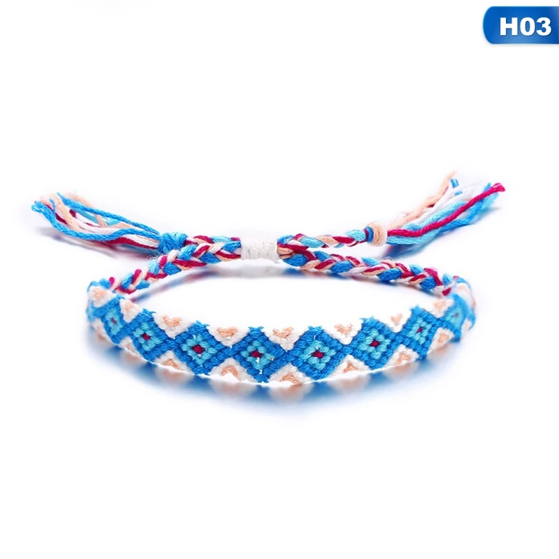 Boho плетеные пляжные браслеты на ногу для женщин богемный Винтаж Хлопок Веревка бисером Этническая прелестная веревка ножная цепочка украшения ювелирных изделий лодыжки - Окраска металла: BDY1123H03