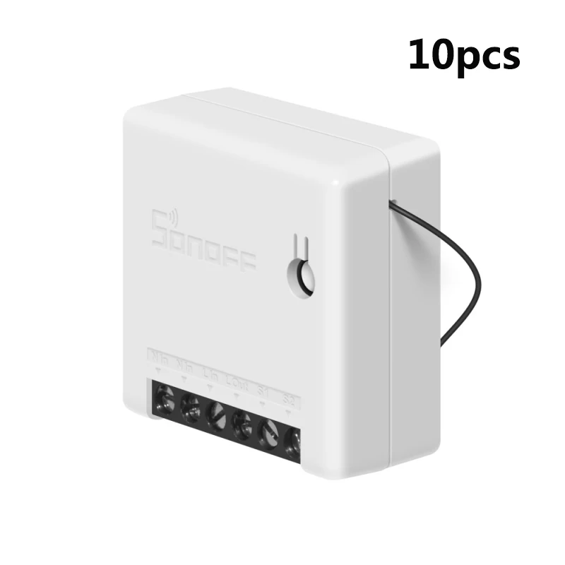 10pcs 10 шт. Itead Sonoff MINI DIY умный переключатель маленький корпус пульт дистанционного управления Wifi переключатель Поддержка внешнего переключателя работа с Alexa Google - Комплект: 10pcs