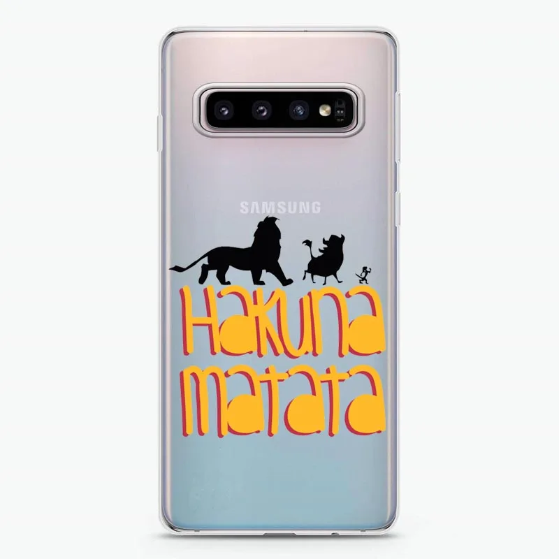 TPU Чехол для телефона Lion King Nala simba timon Hakuna Matata Pumba для samsung S6 S7 Edge S8 S9 Plus S10 Lite S10 Plus Note 9 - Цвет: TPU