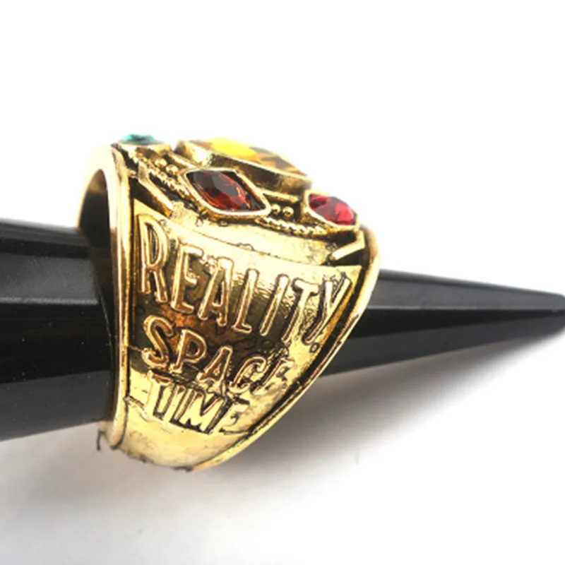 Six Colorful Stone Setting Ring Golden Color Band   Ring For Cosplay Finger Accessories Luxury Design Hand Embellish Wholesale