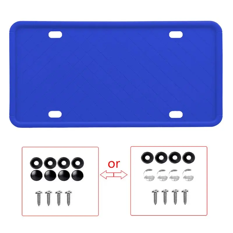 Силиконовый Универсальный водонепроницаемый антикоррозийный чехол для номерного знака - Цвет: BL