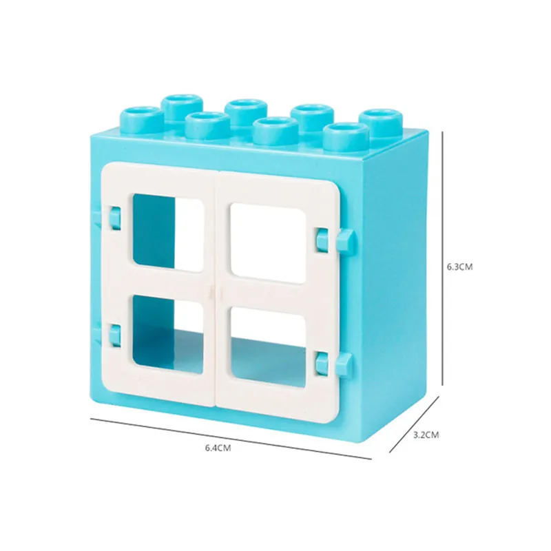 Diy Большие размеры строительные блоки объемные части модель оконных дверей Бытовые аксессуары совместимы с дублированные игрушки для детей подарок - Цвет: LXF-Window-4