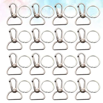 

100 pcs Keychain Accessories Practical Zinc Alloy Multifunction Keychain Buckles Key Rings Snap Hooks for DIY Craft