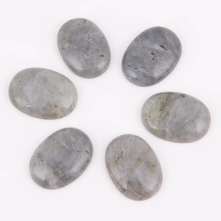 

Natural Labradorite Cabochon Beads Gray Spectrolite Protective Stones Bead for Men Women Jewelry Making Bracelet Necklace J171