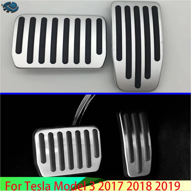 Для Tesla модель 3 2017 2018 2019 аксессуары для автомобиля Стайлинг интерьер Отдых Педали
