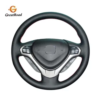 

Black Genuine Leather Steering Wheel Cover for Honda Spirior OId Accord