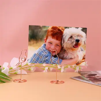 

10pcs Rose Gold Bird Shape Memo Photo Holder Metal Card Paper Holders Silver Bird Note Clips for Wedding Party Table Decoration