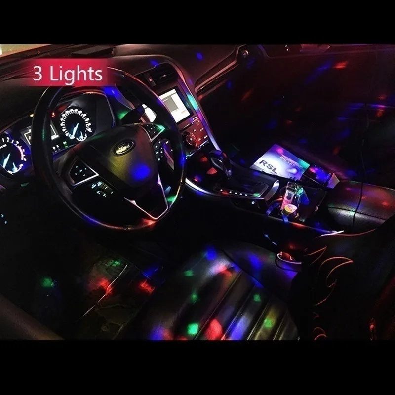 2020 многоцветный DJ USB LED Автомобильный интерьерный светильник ing Kit атмосферный
