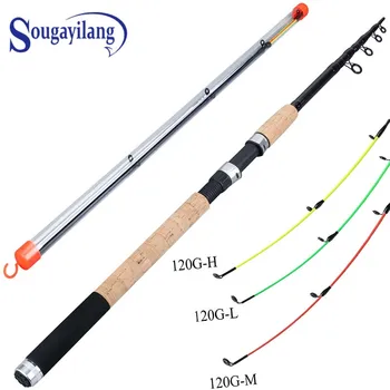 

Sougayilang L M H Power Feeder Fishing Rod Spinning /6 Sections Carbon Fiber Travel Rod 3.0M 3.3M 3.6M With Free Spare Tip