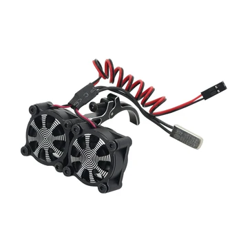 540 550 3650 3660モーターラジエーターtrxプラグ冷却ファン1/10 rcクローラためトラクサスTRX4 TRX6 GT4スラッシュKM2アップグレードパーツ