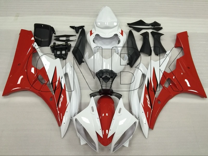 YZF600 R6 06 Abs обтекатель для YAMAHA YZFR6 07 Белый Красный мотоцикла YZF 2006 - 2007 комплекты