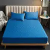 Bonenjoy Quilted Waterproof Fitted Sheet With Elastic Queen King Size Mattress Cover Solid Color Bed Sheets (No Pillowcase) 3