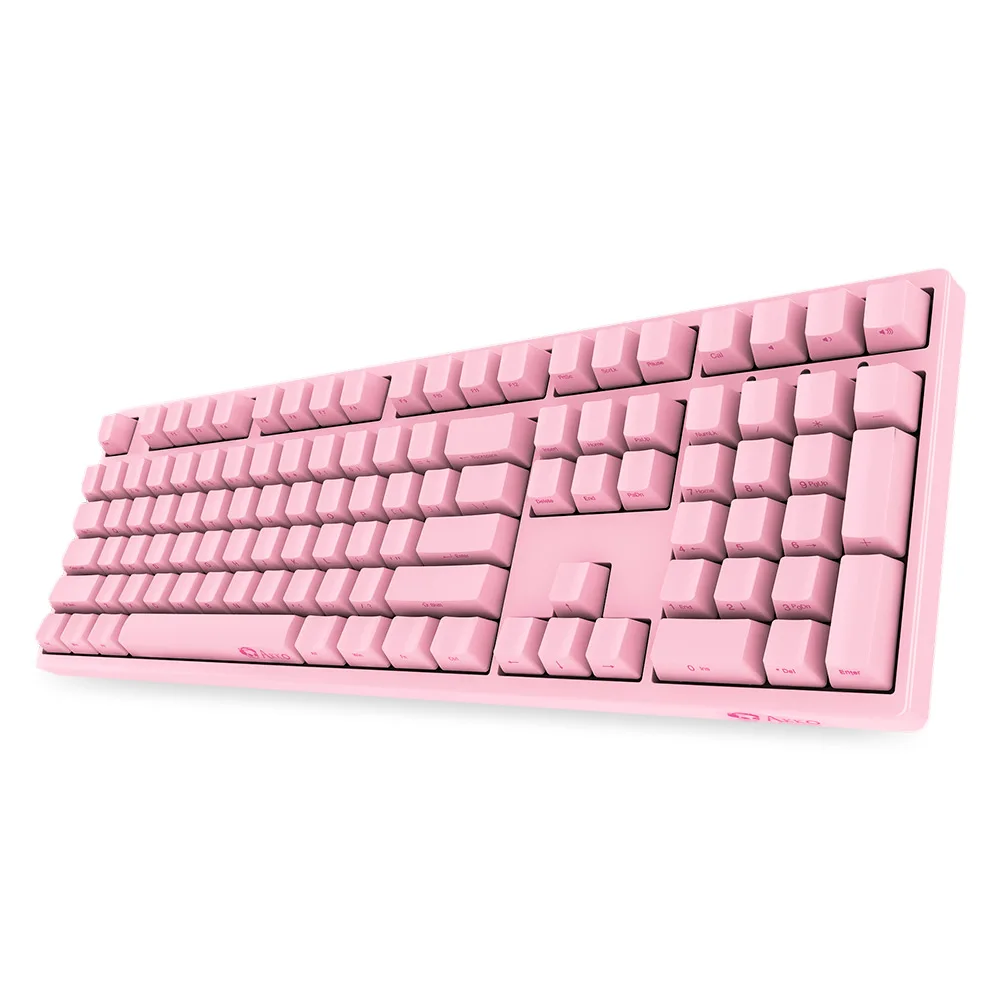 Pink AKKO 3108 Проводная Механическая клавиатура с вишневой осью 108 клавишей ПБТ с боковой гравировкой игры DIY подсветка для компьютерных игр - Цвет: Pink