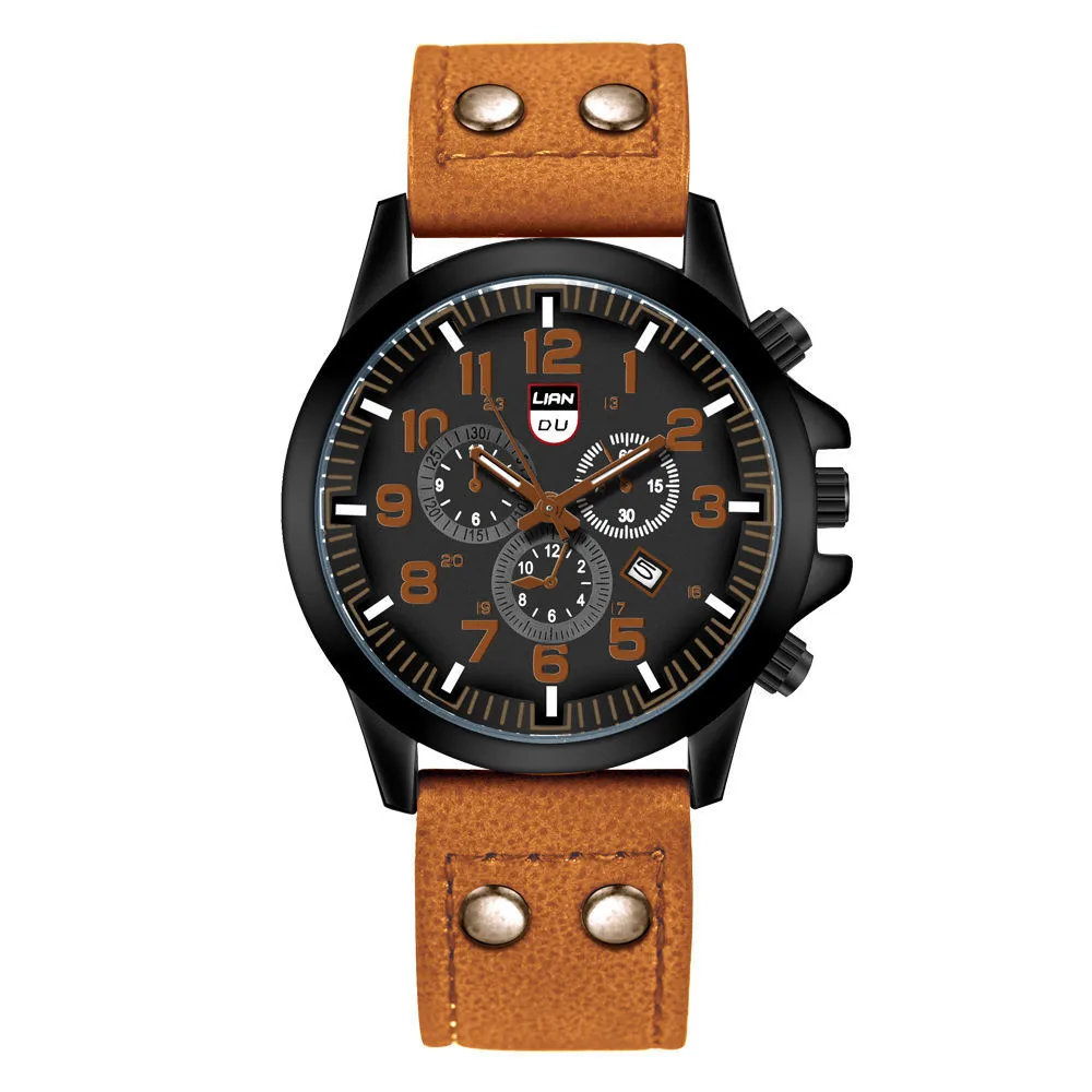 2022 Men's Quartz Watch Waterproof Outdoor Sports Wristwatches Mens Date Stainless Steel Military Analog Quartz Wrist Watch