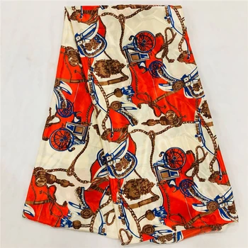 

Modal Organza Satin Silk Fabric African Soft SILK Wax Print Fabric 5 yard chiffon Silk Lace fabric Imitated Ankara Fabric 051223