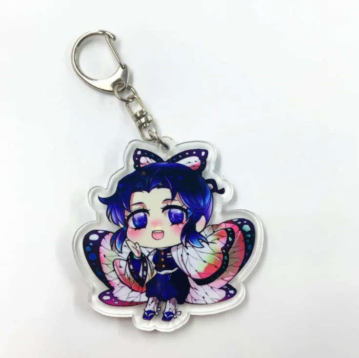 06 Demon Slayer: Kimetsu no Yaiba Rengoku Kyoujurou Uzui Tengen Sabito, косплей, двухсторонний акриловый брелок, кулон, брелок, подарки - Цвет: 06