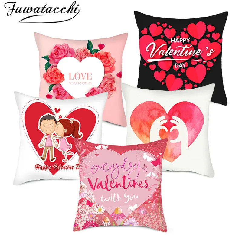 Personalised Valentines Day Love Cute Image Square Pillow Case Cover Custom Gift 