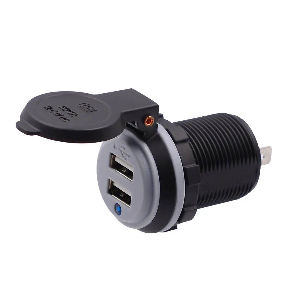 Kongyide12-24V двойной USB светодиодный разъем для зарядного устройства Напряжение Вольтметр Панель мотоцикл автомобиль 4.2A Мобильные Телефоны Планшеты автомобильные аксессуары#71