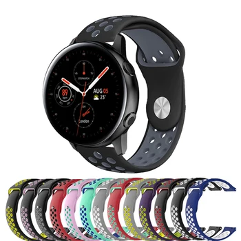 

20mm silicone watch strap for Samsung galaxy Watch Active 2 40mm 44mm replacement watch strap sports bracelet galaxy 42mm