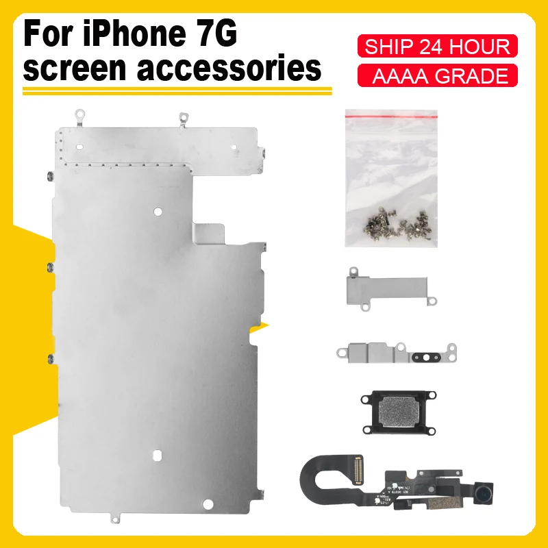 

OEM quality Full Set of LCD Screen Parts Front Camera Home Button Key Flexible Cable Full Screws for iPhone 7
