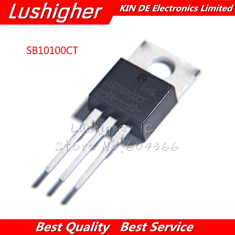 10 шт. SB10100CT TO-220 SB10100 TO220 | Электронные компоненты и принадлежности