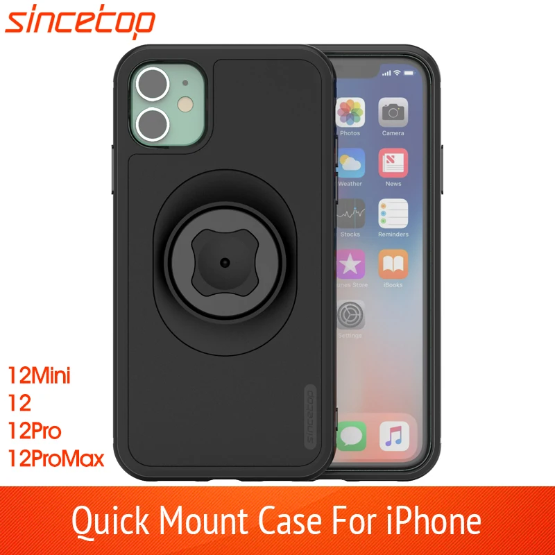 Waist Belt Clip Bicycle Phone Holder with Quick Mount Case for iphone 12 pro Max MINI SE 2020Bike Mount Black