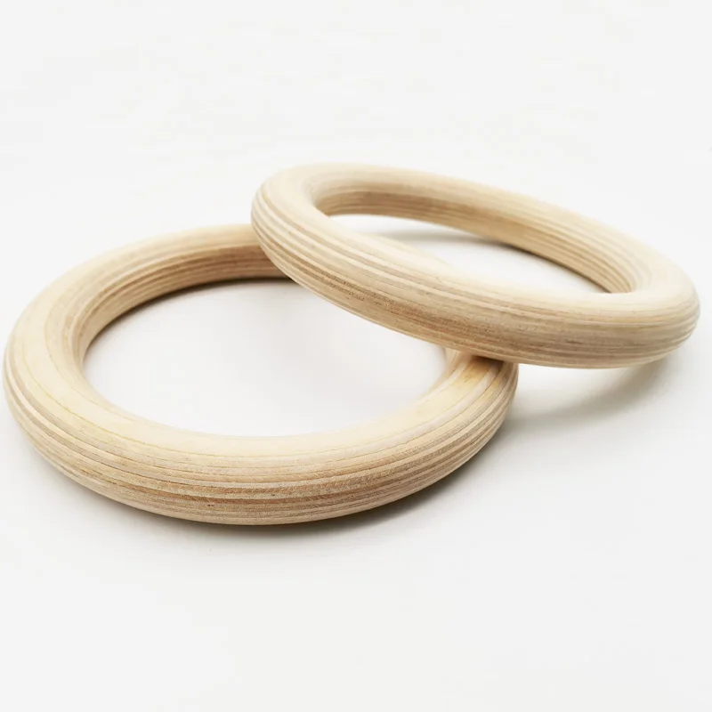 

High Quality Wooden Gymnastic Rings For Sport Training