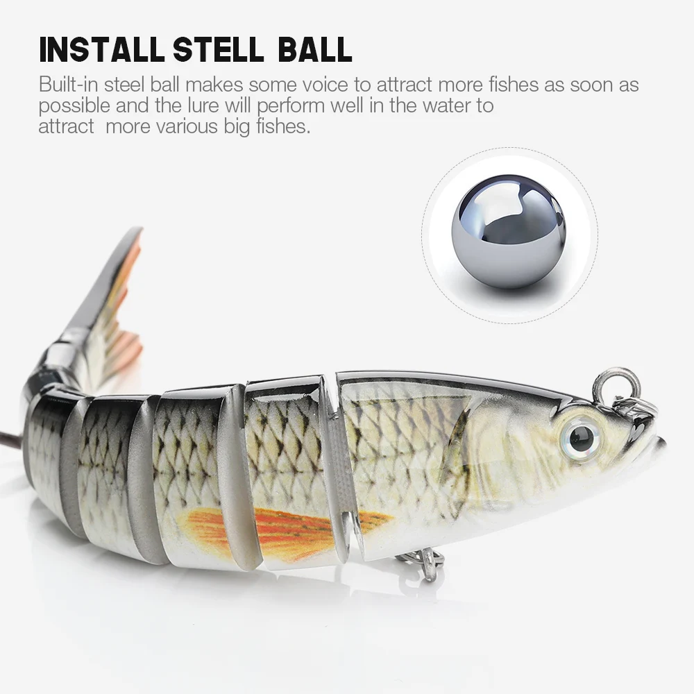 VTAVTA 10/14 см тонущие рыболовные приманки наживки соединенные Crankbait Swimbait 8