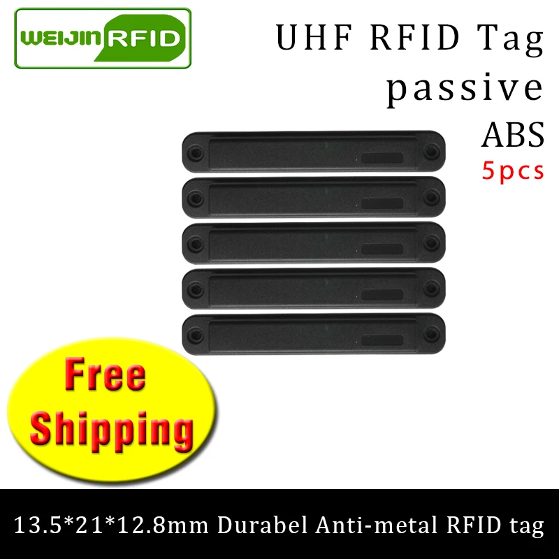 Armazenamento de Cartão Rfid Metal 868mhz Epc h3 135*21*12.8mm 5pcs Frete Grátis Abs Durável Gaiola Inteligente Etiquetas Passivas Uhf Tag 915mhz