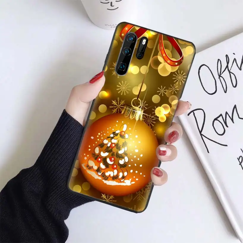 Рождественский черный чехол для huawei mate 30 20 10 P30 P20 P10 Pro Lite P Smart Z мягкий чехол для телефона